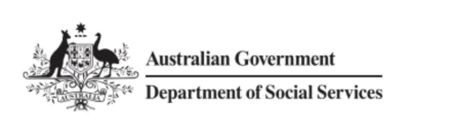 Australian Government Department of Social Services logo, featuring the Commonwealth Coat of Arms.