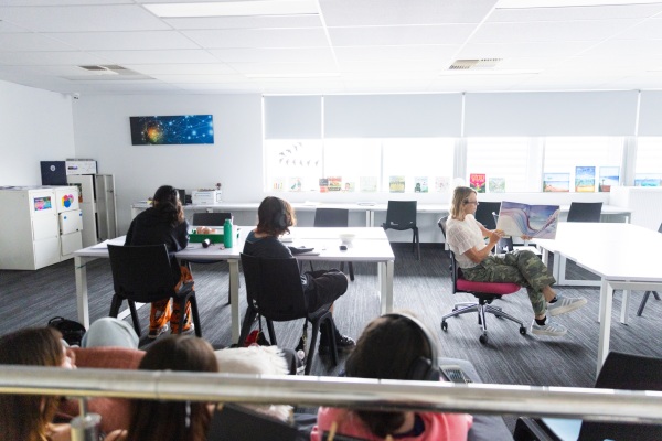 Some students sitting in the job-ready skills program