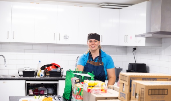 One of the cooks at the Youth Futures Community School in Midland